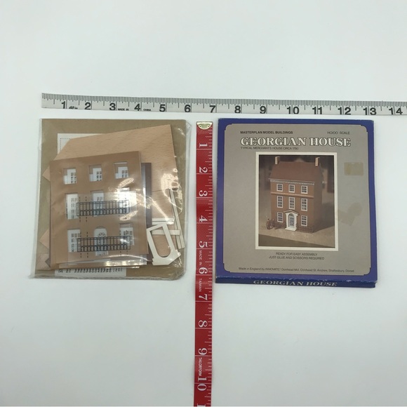 Vintage Master Plan Model Buildings Kit Georgian Mansion Set Merchants House - Picture 10 of 11